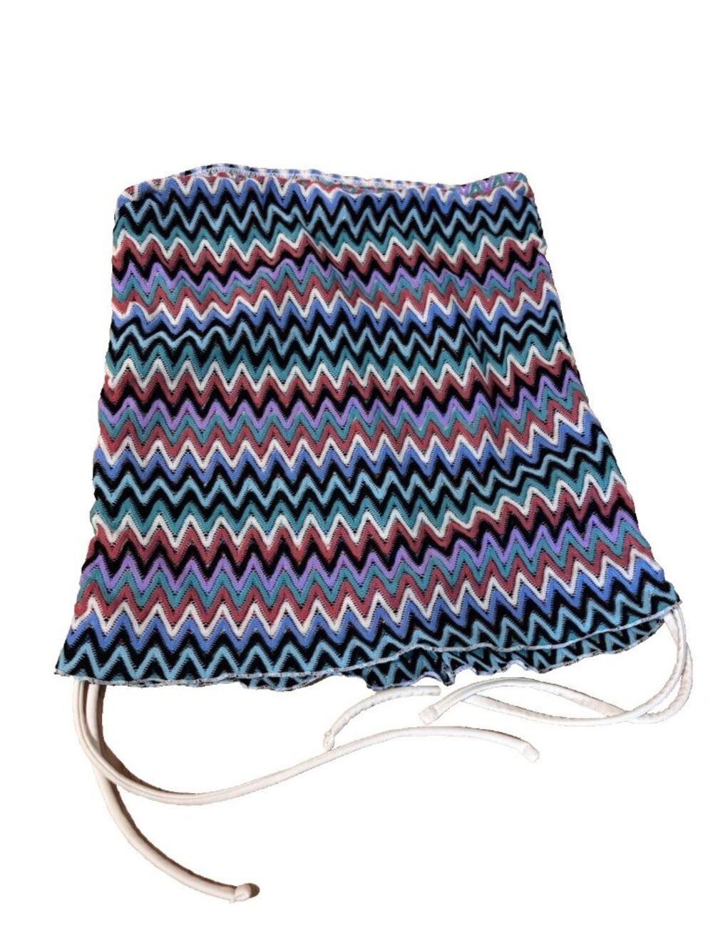 No Boundaries Multicolor Chevron Drawstring Swim Cover-Up Size M